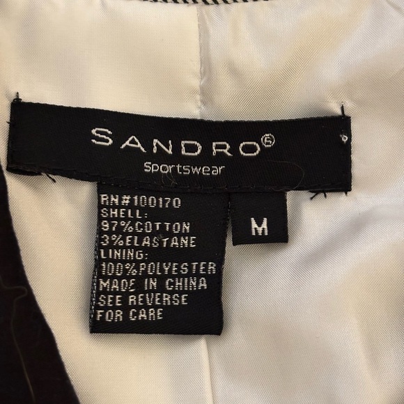 Sandro Black and White Checkered Blazer - Picture 2 of 7